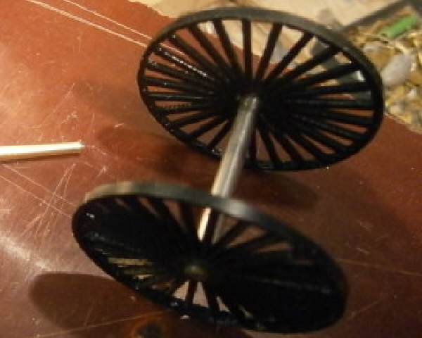 3D printed Bristol & Exeter 9foot wheel mounted on axle