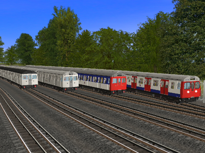 London Underground C Stock. 4 different liveries in Trainz