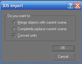 Import Files Options menu in Gmax