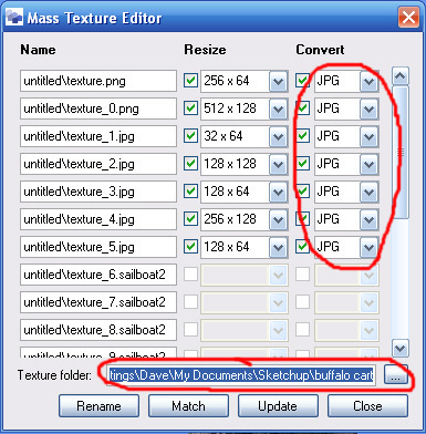 Mass Texture Editor menu in ModelConverterX