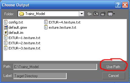Choose Output menu in Gmax